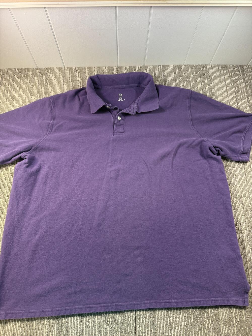 HB Polo Shirt Mens Big 3XLT Purple 100% Cotton Tagless Short Sleeve Casual Knit